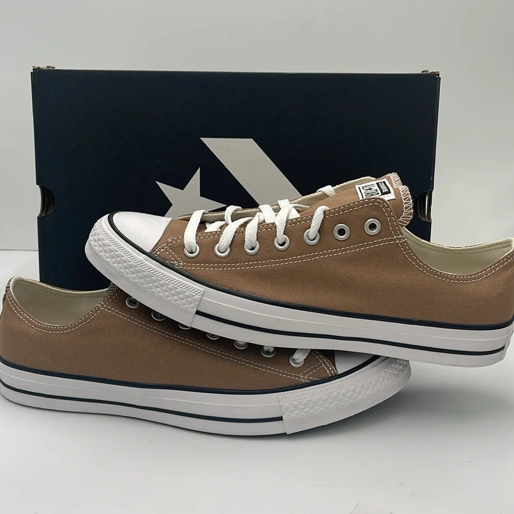 Converse Men’s Brown and White Chuck Taylor All Star Low-Top Sneaker - Hot Tea - Picture 15 of 16